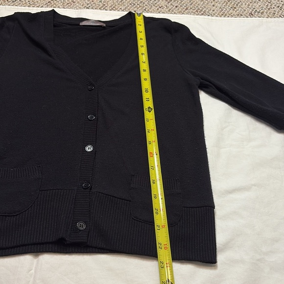 Be Cool Brand Ladies Black 3/4 Length Sleeves Cardigan with Pockets. Small - Picture 8 of 9